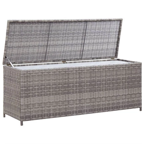 FIMEI Boîte De Rangement De Jardin Gris 120x50x60 Cm Résine Tressée 5 FIMEI Boîte De Rangement De Jardin Gris 120x50x60 Cm Résine Tressée – Image 3