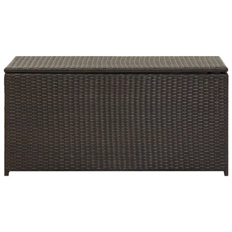 FIMEI Boîte De Rangement De Jardin Résine Tressée 100x50x50 Cm Marron 4 FIMEI Boîte De Rangement De Jardin Résine Tressée 100x50x50 Cm Marron – Image 2