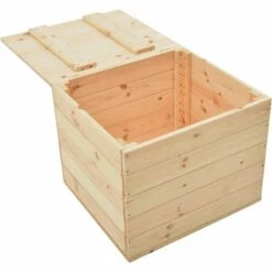 FIMEI Coffre De Rangement 60x54x50,7 Cm Bois De Pin Massif 9 FIMEI Coffre De Rangement 60x54x50,7 Cm Bois De Pin Massif -Rangement de jardin Soldes 60966783 3