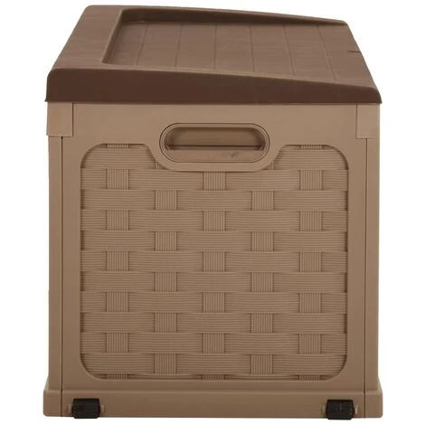FIMEI Boîte De Rangement De Jardin 335 L Moka-Chocolat PP Rotin 5 FIMEI Boîte De Rangement De Jardin 335 L Moka-Chocolat PP Rotin – Image 3