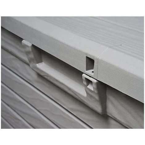 TOOMAX Coffre De Jardin 550L Florida Effet Bois L147xP72xH60 Cm Couleur Taupe 6 TOOMAX Coffre De Jardin 550L Florida Effet Bois L147xP72xH60 Cm Couleur Taupe – Image 4