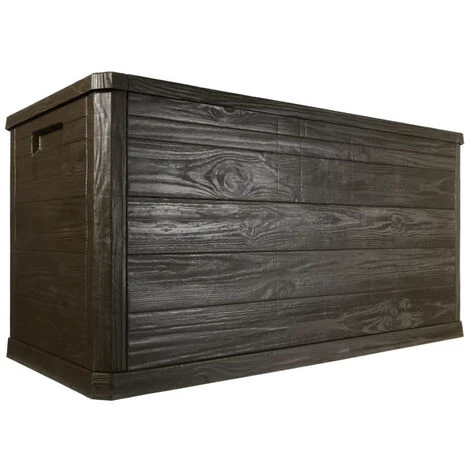TOOMAX Coffre De Jardin 280L WOODY L117xP45xH56cm Coffre De Rangement Design Effet Bois 6 TOOMAX Coffre De Jardin 280L WOODY L117xP45xH56cm Coffre De Rangement Design Effet Bois – Image 4