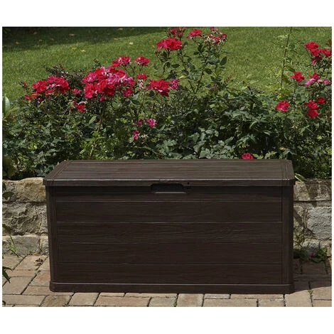 TOOMAX Coffre De Jardin 280L WOODY L117xP45xH56cm Coffre De Rangement Design Effet Bois 7 TOOMAX Coffre De Jardin 280L WOODY L117xP45xH56cm Coffre De Rangement Design Effet Bois – Image 5