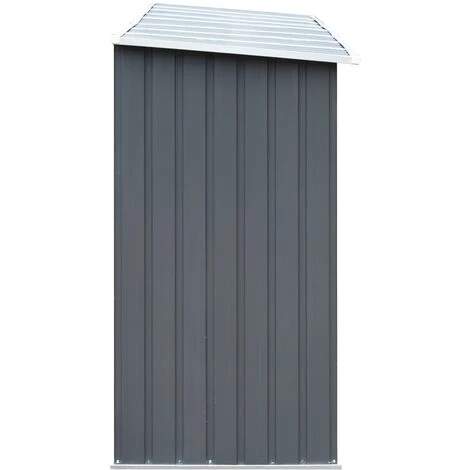 GROSMONDE 330 X 84 X 152 Cm Abri De Stockage De Bois Chauffage Acier Galvanisé Jardin Gris 6 GROSMONDE 330 X 84 X 152 Cm Abri De Stockage De Bois Chauffage Acier Galvanisé Jardin Gris – Image 4