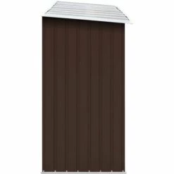 GROSMONDE 330 X 84 X 152 Cm Abri De Stockage De Bois Chauffage Acier Galvanisé Jardin Marron -Rangement de jardin Soldes 61345057 4