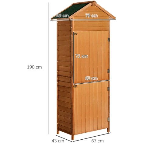 MH Armoire De Jardin MARTHA Bois 5 MH Armoire De Jardin MARTHA Bois – Image 3