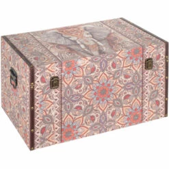 ZEN ET ETHNIQUE Grand Coffre De Rangement Éléphant Ethnique 70 Cm