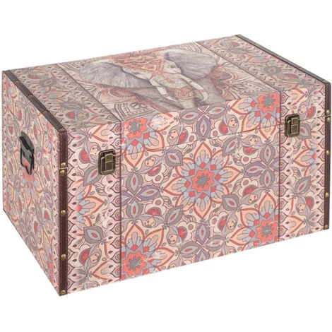 ZEN ET ETHNIQUE Grand Coffre De Rangement Éléphant Ethnique 70 Cm 3 ZEN ET ETHNIQUE Grand Coffre De Rangement Éléphant Ethnique 70 Cm