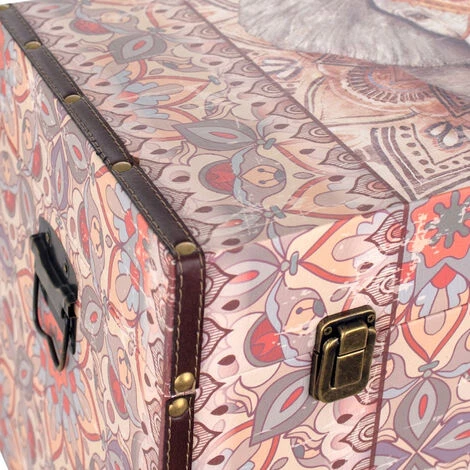 ZEN ET ETHNIQUE Grand Coffre De Rangement Éléphant Ethnique 70 Cm 6 ZEN ET ETHNIQUE Grand Coffre De Rangement Éléphant Ethnique 70 Cm – Image 4