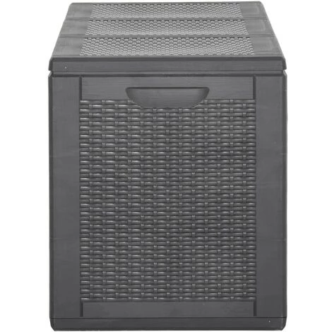 SUPERMARKET Boîte De Rangement De Jardin 270 L Noir PP Rotin 6 SUPERMARKET Boîte De Rangement De Jardin 270 L Noir PP Rotin – Image 4