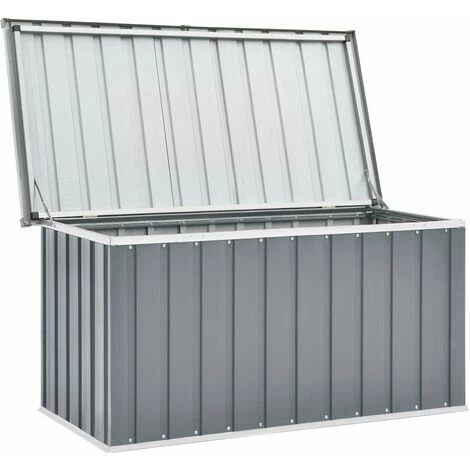 SUPERMARKET Boîte De Rangement De Jardin Gris 129x67x65 Cm 4 SUPERMARKET Boîte De Rangement De Jardin Gris 129x67x65 Cm – Image 2