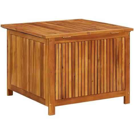 SUPERMARKET Boîte De Rangement De Jardin 75x75x58 Cm Bois D'acacia Solide 6 SUPERMARKET Boîte De Rangement De Jardin 75x75x58 Cm Bois D'acacia Solide – Image 4