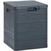 SUPERMARKET Boîte De Rangement De Jardin 90 L Anthracite