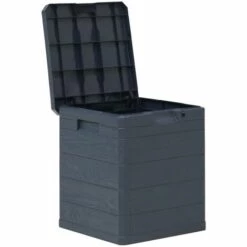 SUPERMARKET Boîte De Rangement De Jardin 90 L Anthracite -Rangement de jardin Soldes 63660027 4