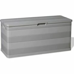 SUPERMARKET Boîte De Rangement De Jardin Gris 117x45x56 Cm