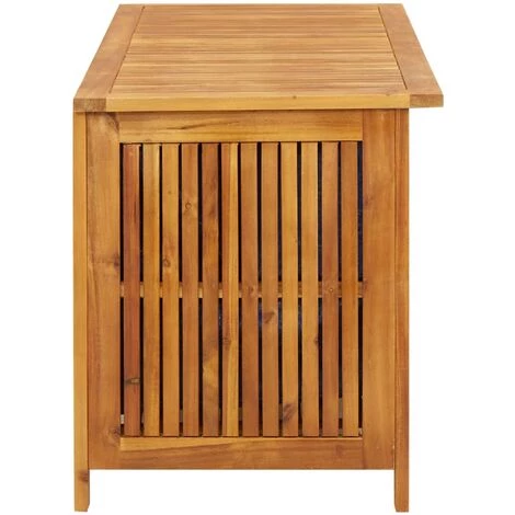 SUPERMARKET Boîte De Rangement De Jardin 113x50x58 Cm Bois D'acacia Solide 6 SUPERMARKET Boîte De Rangement De Jardin 113x50x58 Cm Bois D'acacia Solide – Image 4