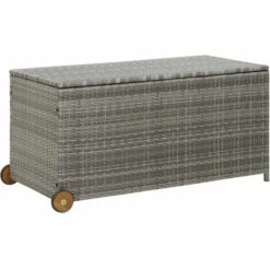SUPERMARKET Boîte De Rangement De Jardin Gris Clair 120x65x61 Cm Rotin