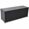 SUPERMARKET Boîte De Rangement De Jardin Noir 150x50x60 Cm Résine Tressée -Rangement de jardin Soldes 63670625 1