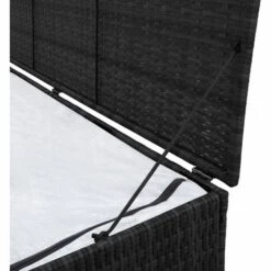 SUPERMARKET Boîte De Rangement De Jardin Noir 150x50x60 Cm Résine Tressée -Rangement de jardin Soldes 63670625 3