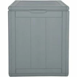 SUPERMARKET Boîte De Rangement De Jardin 90 L Gris PP Rotin -Rangement de jardin Soldes 63675409 2