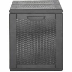 SUPERMARKET Boîte De Rangement De Jardin 180 L Noir PP Rotin -Rangement de jardin Soldes 63678106 4