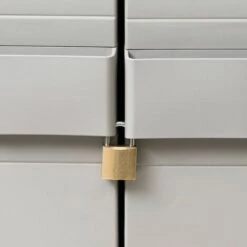 SUPERMARKET Armoire De Rangement De Jardin Avec 3 étagères Noir Et Gris -Rangement de jardin Soldes 63678380 4