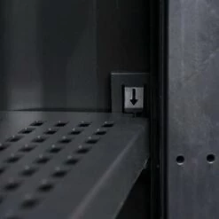 SUPERMARKET Armoire De Rangement De Jardin Avec 3 étagères Noir Et Gris -Rangement de jardin Soldes 63678380 5