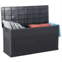 TOOMAX Coffre De Rangement 320 L 119x 46x 60 Cm Noir Anthracite Noir Resine Anti UV