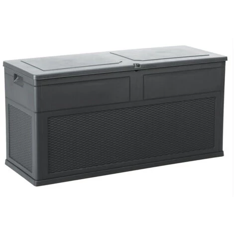 TOOMAX Coffre De Rangement 320 L 119x 46x 60 Cm Noir Anthracite Noir Resine Anti UV 4 TOOMAX Coffre De Rangement 320 L 119x 46x 60 Cm Noir Anthracite Noir Resine Anti UV – Image 2