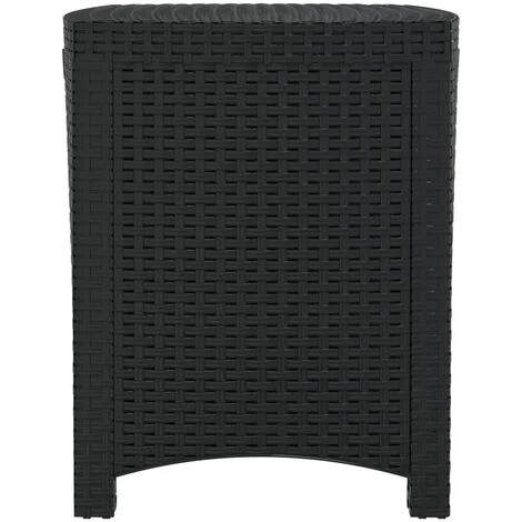 Boîte De Rangement De Jardin Rotin PP Graphite 39x39x46 Cm VidaXL 7 Boîte De Rangement De Jardin Rotin PP Graphite 39x39x46 Cm VidaXL – Image 5