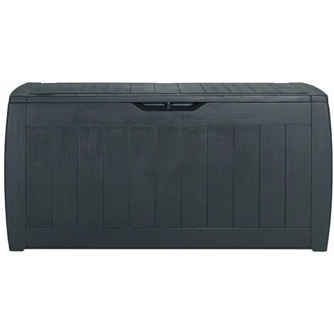 WEBMARKETPOINT Malle Hollywood En Résine Finition Graphite Effet Bois Cadenassable 117,5x45xh.57,3 Cm 4 WEBMARKETPOINT Malle Hollywood En Résine Finition Graphite Effet Bois Cadenassable 117,5x45xh.57,3 Cm – Image 2