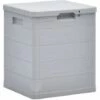 TANCYCO Coffre De Rangement Extérieur Jardin Terrasse Balcon Meuble 90 L Gris Clair -Rangement de jardin Soldes 64703594 1