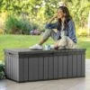 Keter Boîte De Rangement De Jardin Darwin 380 L Gris - Gris -Rangement de jardin Soldes 64733677 1