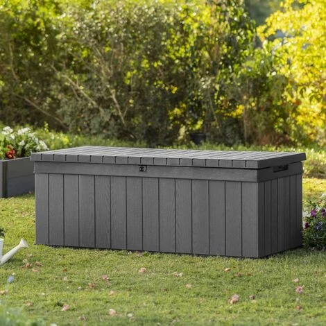 Keter Boîte De Rangement De Jardin Darwin 380 L Gris - Gris 4 Keter Boîte De Rangement De Jardin Darwin 380 L Gris - Gris – Image 2