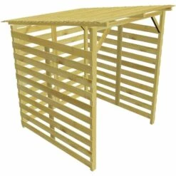 TALKEACH 170 X 170 X 180 Cm Abri De Stockage Du Bois De Chauffage Pin Imprégné B?ches Avec 3 Parois Latérales -Rangement de jardin Soldes 64865441 5