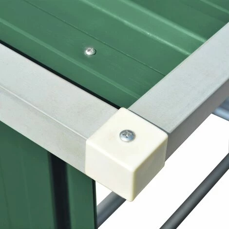 TALKEACH 163 X 83 X 154 Cm Abri De Stockage De Bois Acier Galvanisé Porte-b?che Jardin Vert 7 TALKEACH 163 X 83 X 154 Cm Abri De Stockage De Bois Acier Galvanisé Porte-b?che Jardin Vert – Image 5