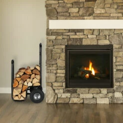 Relaxdays Chariot Pour Bûches, En Acier, 85 X 72 X 30 Cm, Roues Pneumatiques, Capacité 60 Kg, Intérieur, Extérieur, Noir 9 Relaxdays Chariot Pour Bûches, En Acier, 85 X 72 X 30 Cm, Roues Pneumatiques, Capacité 60 Kg, Intérieur, Extérieur, Noir -Rangement de jardin Soldes 65033200 3