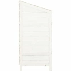 VidaXL Remise De Jardin Blanc 55x52x112 Cm Bois De Sapin Solide - Blanc 11 VidaXL Remise De Jardin Blanc 55x52x112 Cm Bois De Sapin Solide - Blanc -Rangement de jardin Soldes 65296580 5