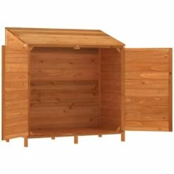 VidaXL Remise De Jardin Marron 102x52x112 Cm Bois De Sapin Solide - Brun -Rangement de jardin Soldes 65297104 4