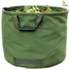 BENOBBY KIDS Sac De Jardinage Extra-Robuste Avec Poignées, Sac De Ramassage Feuilles Verte Avec Toile Militaire (H45cm, D54 Cm),vert Armée, 1 Pièce