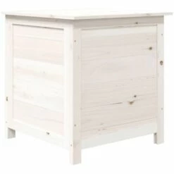 VidaXL Boîte à Coussins D'extérieur Blanc 50x50x56 Cm Sapin Massif - Blanc