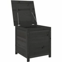 VidaXL Boîte à Coussins D'extérieur Anthracite 50x50x56cm Sapin Massif - Anthracite -Rangement de jardin Soldes 65648448 5