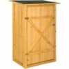 TECTAKE Armoire De Jardin Adossée Taman 75 X 56 X 118 Cm - Maison De Jardin, Cabane De Jardin, Remise De Jardin - Marron -Rangement de jardin Soldes 65648624 1