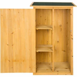 TECTAKE Armoire De Jardin Adossée Taman 75 X 56 X 118 Cm - Maison De Jardin, Cabane De Jardin, Remise De Jardin - Marron -Rangement de jardin Soldes 65648624 4