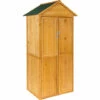 TECTAKE Armoire De Jardin Kadi 80,5 X 60 X 213,5 Cm - Maison De Jardin, Cabane De Jardin, Remise De Jardin - Marron -Rangement de jardin Soldes 65846490 1