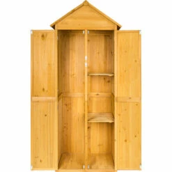 TECTAKE Armoire De Jardin Kadi 80,5 X 60 X 213,5 Cm - Maison De Jardin, Cabane De Jardin, Remise De Jardin - Marron 10 TECTAKE Armoire De Jardin Kadi 80,5 X 60 X 213,5 Cm - Maison De Jardin, Cabane De Jardin, Remise De Jardin - Marron -Rangement de jardin Soldes 65846490 4