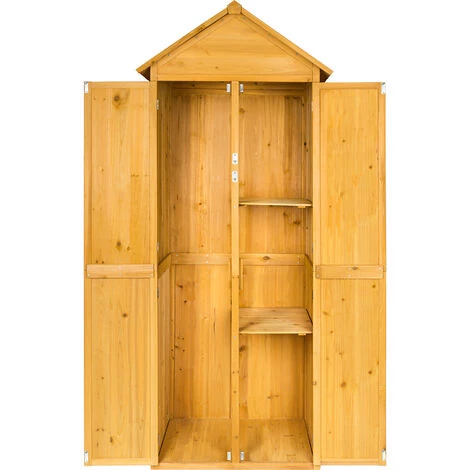 TECTAKE Armoire De Jardin Kadi 80,5 X 60 X 213,5 Cm - Maison De Jardin, Cabane De Jardin, Remise De Jardin - Marron 6 TECTAKE Armoire De Jardin Kadi 80,5 X 60 X 213,5 Cm - Maison De Jardin, Cabane De Jardin, Remise De Jardin - Marron – Image 4