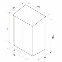 Armoire De Jardin Gardiun Newcastle Métallique 1,27 M² Extérieur 89x143x186 Cm Vert 7 Armoire De Jardin Gardiun Newcastle Métallique 1,27 M² Extérieur 89x143x186 Cm Vert -Rangement de jardin Soldes 6616888 3