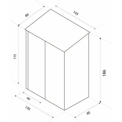 Armoire De Jardin Gardiun Newcastle Métallique 1,27 M² Extérieur 89x143x186 Cm Vert 5 Armoire De Jardin Gardiun Newcastle Métallique 1,27 M² Extérieur 89x143x186 Cm Vert – Image 3