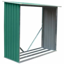 Range Bûches Gardiun Holman - 1,37 M² Extérieur 75x182x160 Cm Vert -Rangement de jardin Soldes 6616908 3